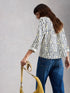 White Stuff Allie Jersey Shirt Ivory Print