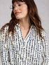 White Stuff Allie Jersey Shirt Ivory Print