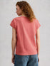White Stuff Nelly Notch Neck Tee Mid Pink