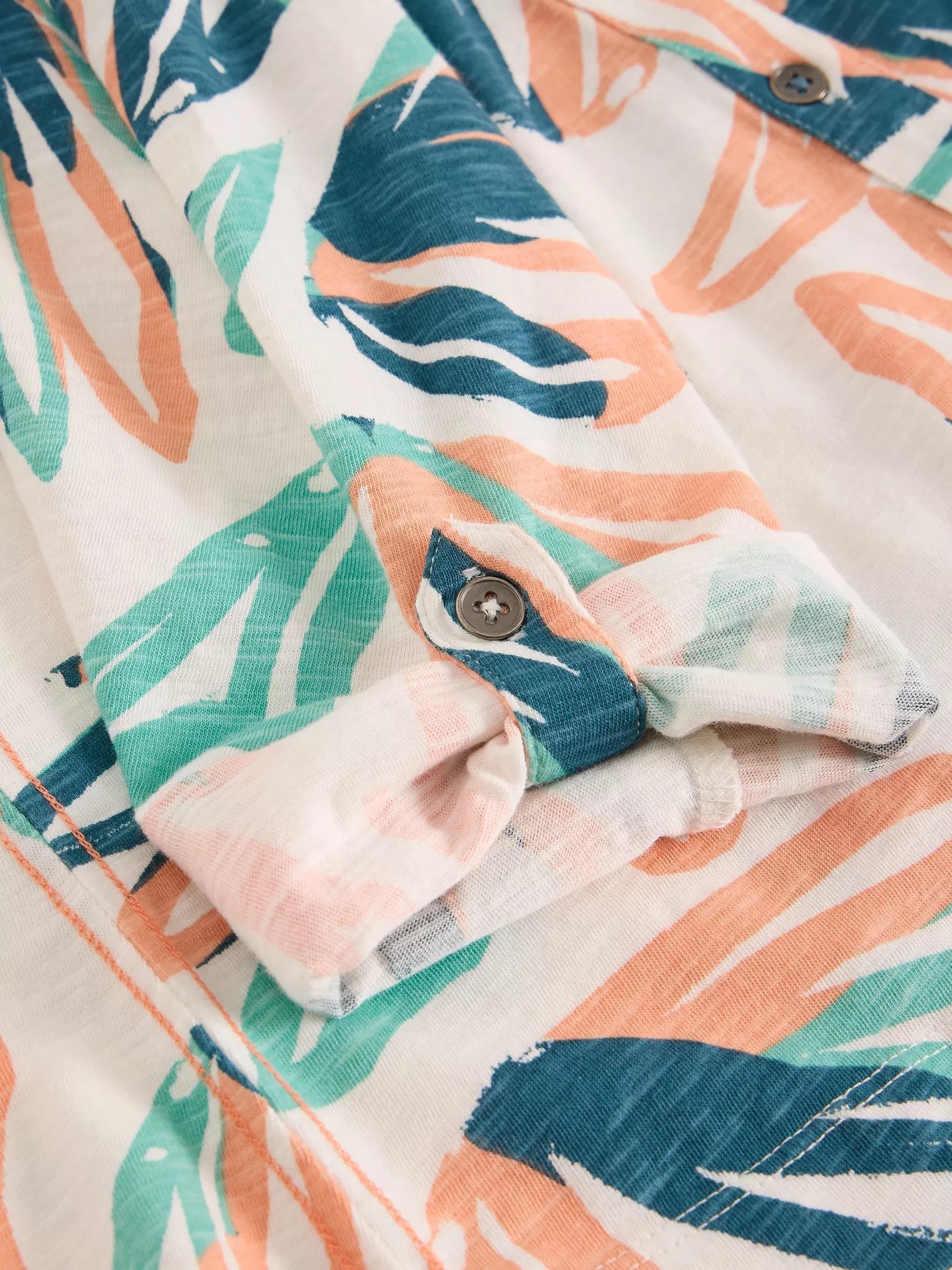 White Stuff Annie Jersey Shirt Ivory Print