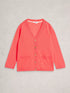 White Stuff Nova Linen Blend Cardi Mid Coral