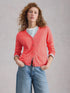 White Stuff Nova Linen Blend Cardi Mid Coral