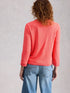 White Stuff Nova Linen Blend Cardi Mid Coral