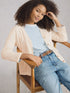 White Stuff Nova Linen Blend Cardi Natural White