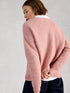 White Stuff Tamara Texture V Neck Mid Pink