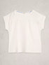 White Stuff Rachel Ruched Tee Natural White