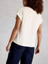 White Stuff Rachel Ruched Tee Natural White