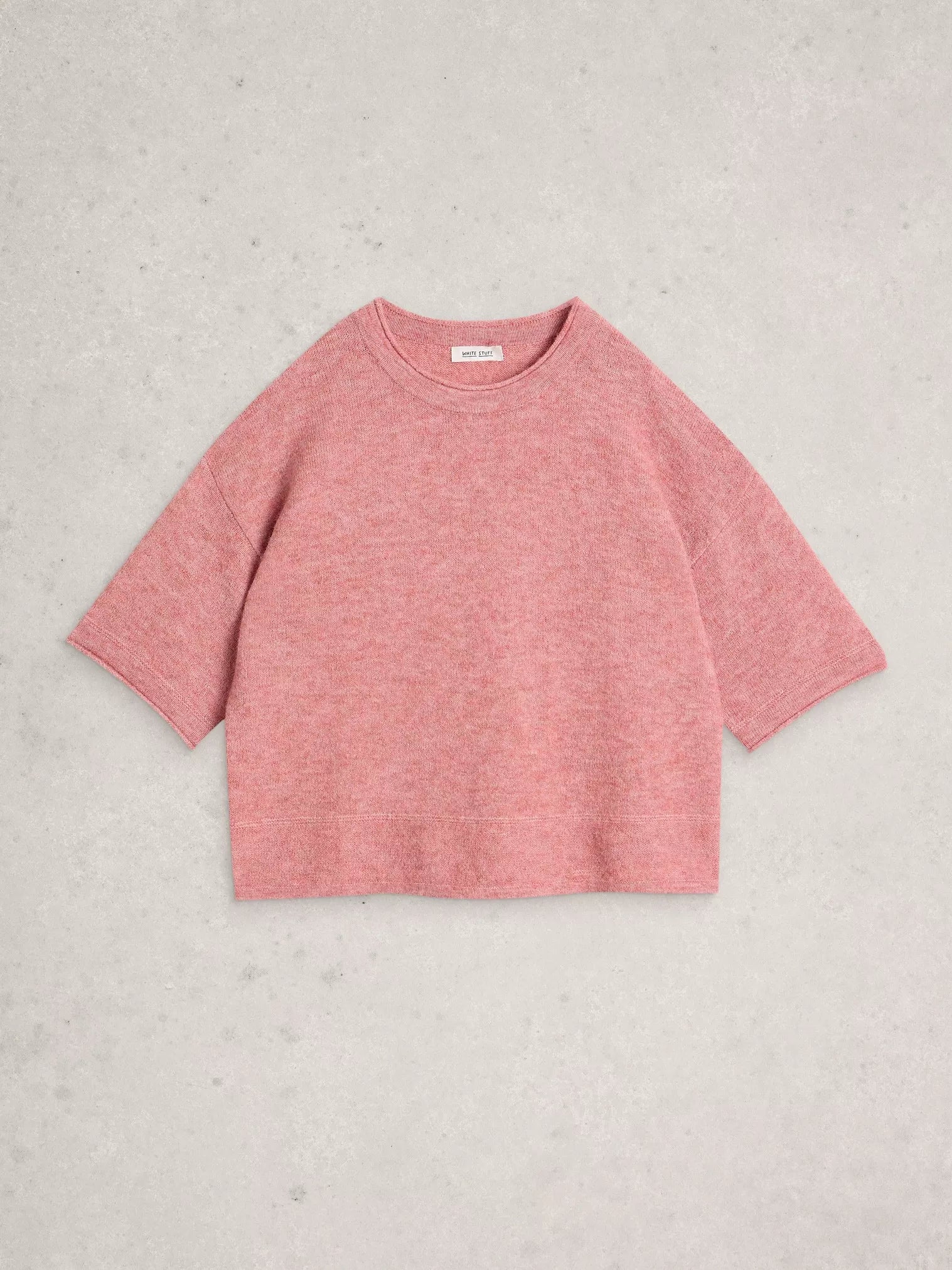 White Stuff Kate Knitted Tee Mid Pink