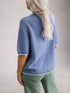 White Stuff Isabella Short Sleeve Cardi Mid Blue