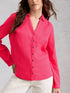 White Stuff Annie Double Cloth Shirt Bright Pink