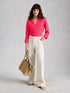 White Stuff Annie Double Cloth Shirt Bright Pink