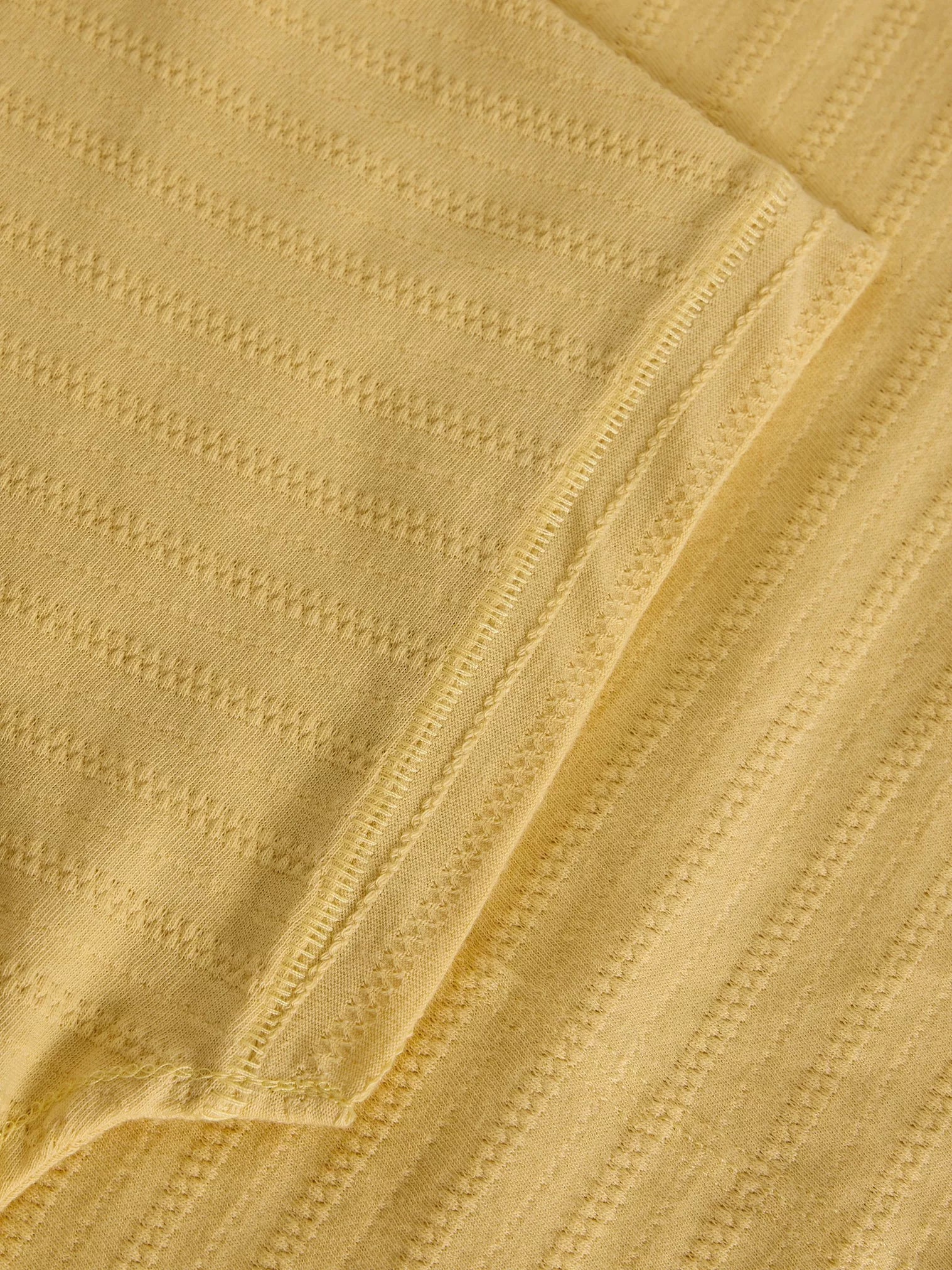 White Stuff Nelly Notch Texture Tee Light Yellow