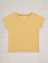 White Stuff Nelly Notch Texture Tee Light Yellow