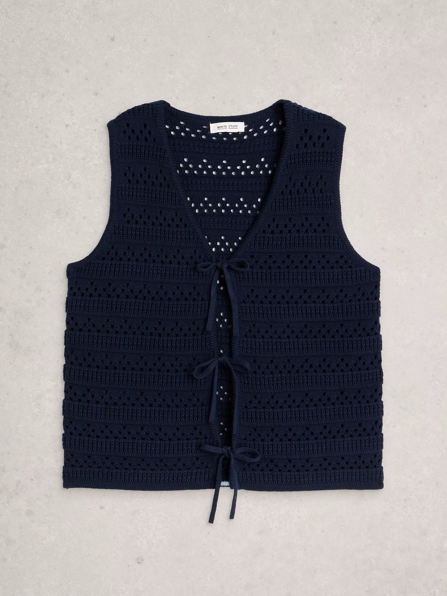 White Stuff Tilda Tie Tank Dark Navy