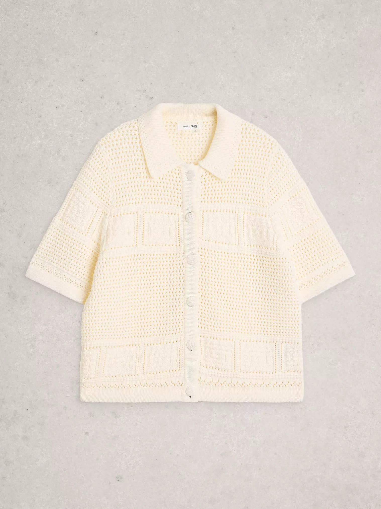 White Stuff Gemima Collar Cardi Pale Ivory