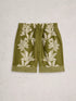 White Stuff Belle Linen Short Green Print