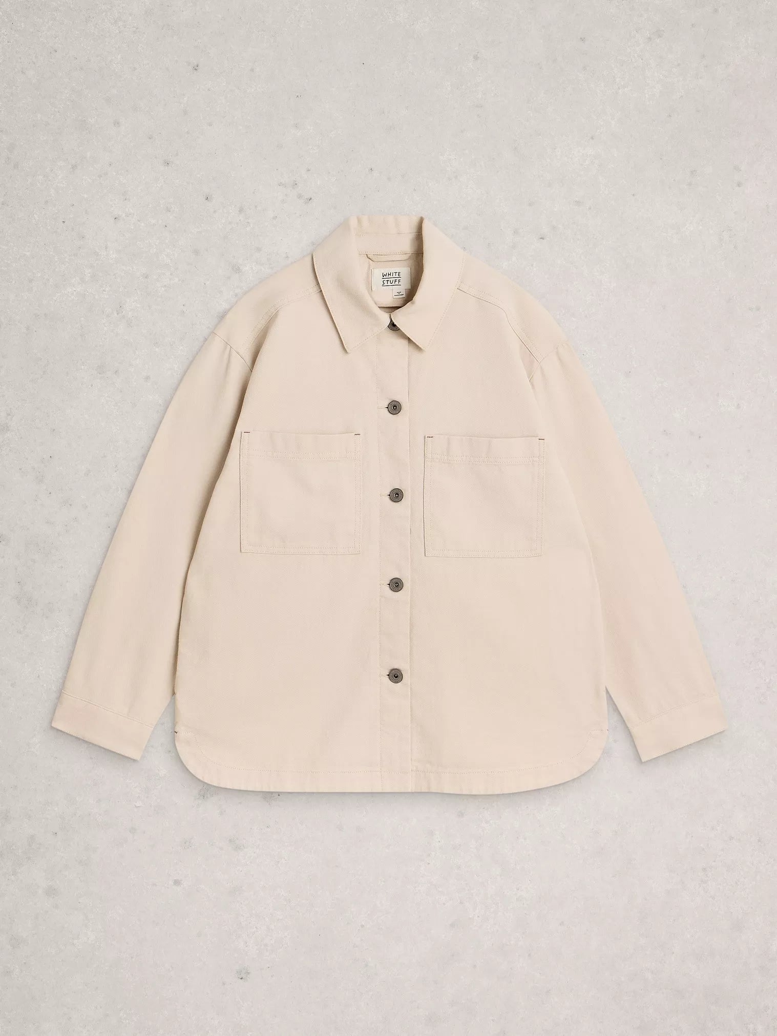 White Stuff Molly Shacket Natural White