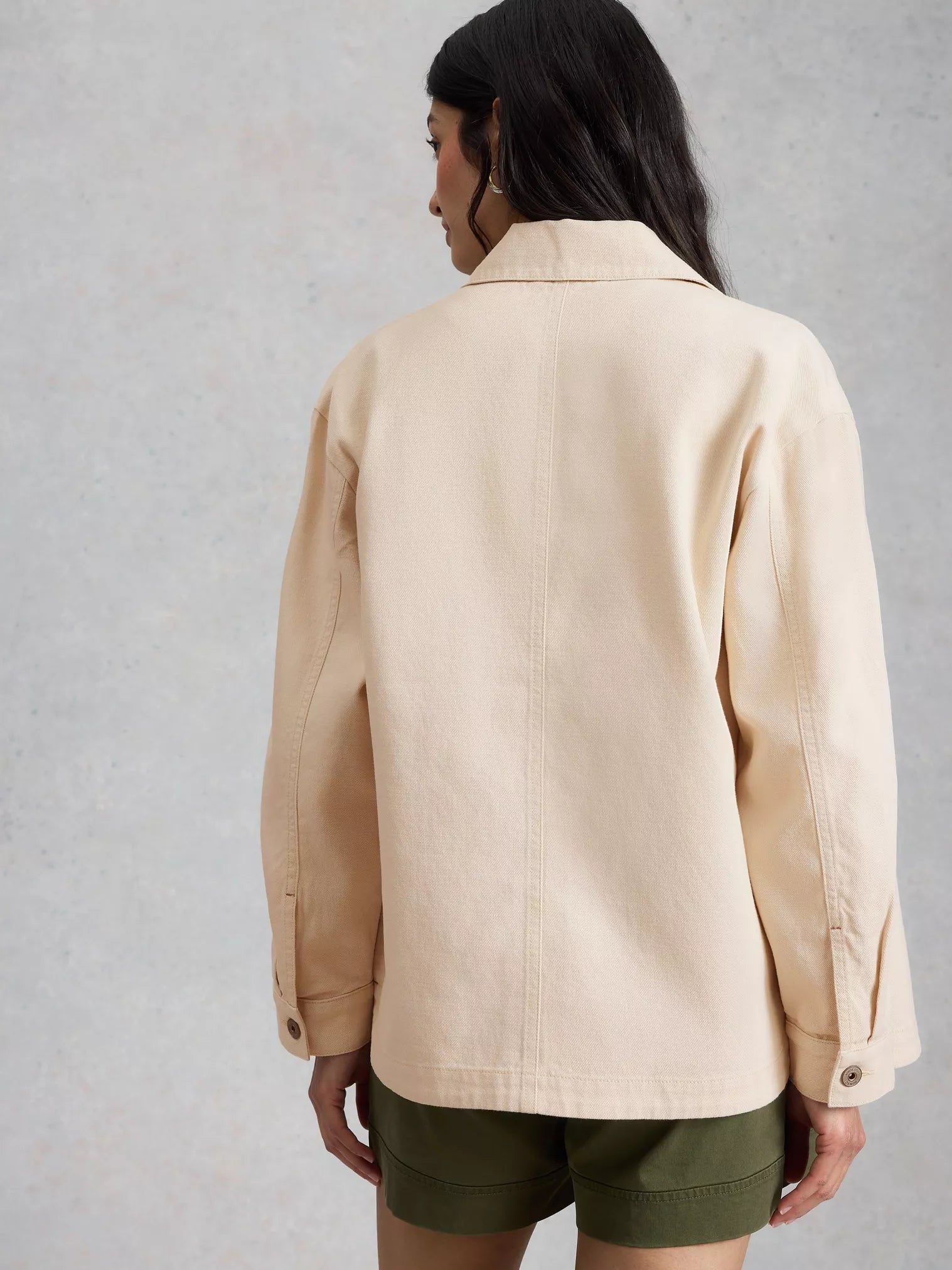 White Stuff Molly Shacket Natural White