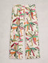 White Stuff Sasha Wide Leg Linen Trouser Natural Print