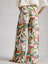 White Stuff Sasha Wide Leg Linen Trouser Natural Print