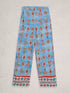 White Stuff Ally Wide Leg Trouser Blue Print