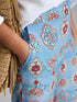 White Stuff Ally Wide Leg Trouser Blue Print
