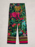 White Stuff Ally Wide Leg Trouser Green Print