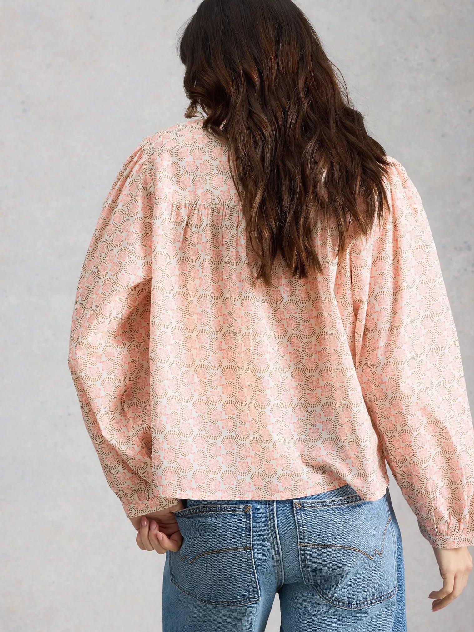 White Stuff Lana Organic Cotton Top Pink Multi