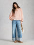 White Stuff Lana Organic Cotton Top Pink Multi
