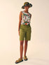 White Stuff Matilda Linen Vest Natural Print