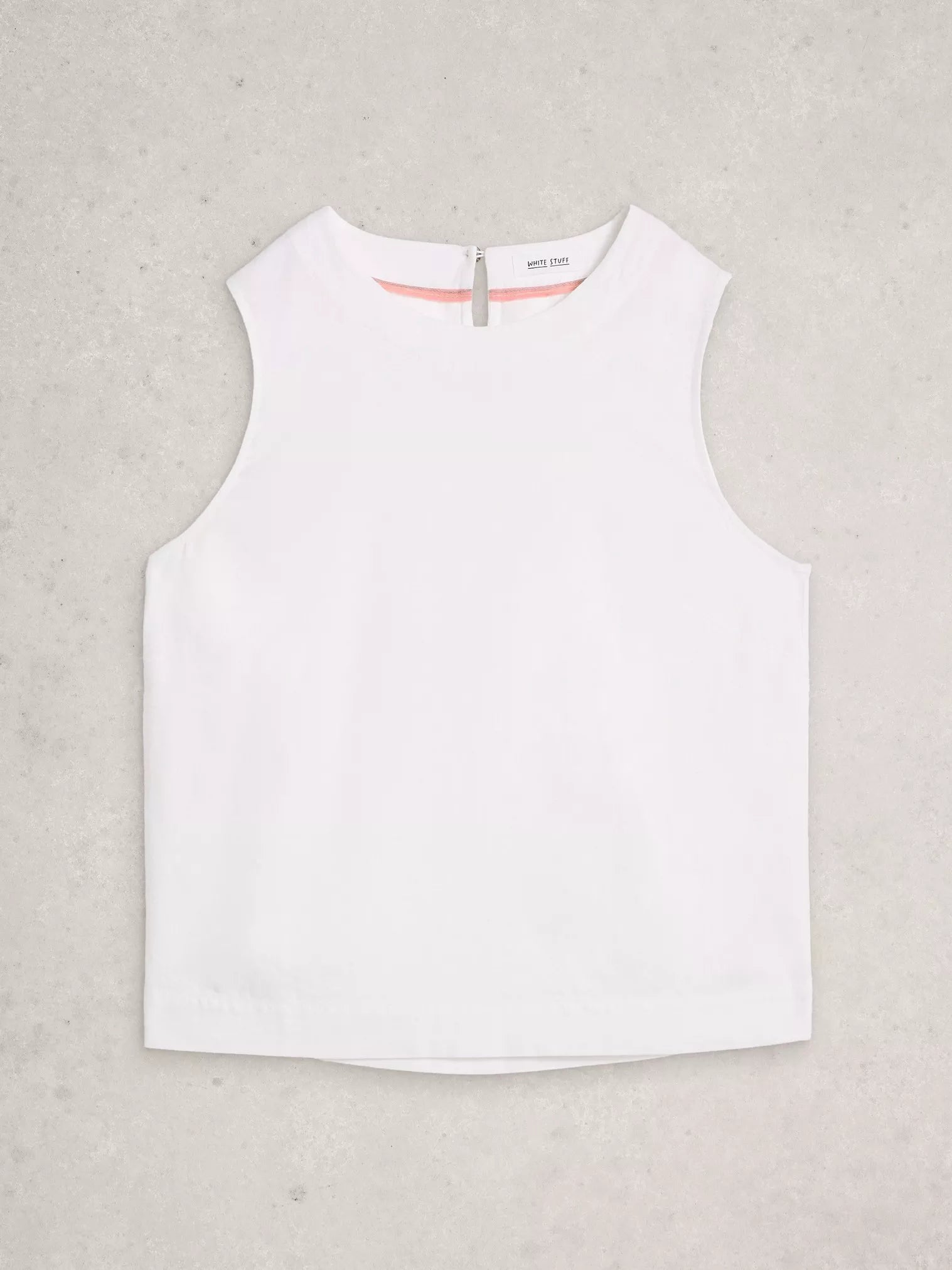 White Stuff Paradise Linen Vest Brilliant White