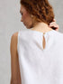 White Stuff Paradise Linen Vest Brilliant White