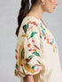 White Stuff Maeve Embroidered Top Ivory Multi