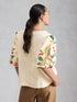 White Stuff Maeve Embroidered Top Ivory Multi