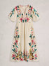 White Stuff Maeve Embroidered Midi Dress Ivory Multi