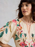 White Stuff Maeve Embroidered Midi Dress Ivory Multi