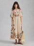 White Stuff Maeve Embroidered Midi Dress Ivory Multi