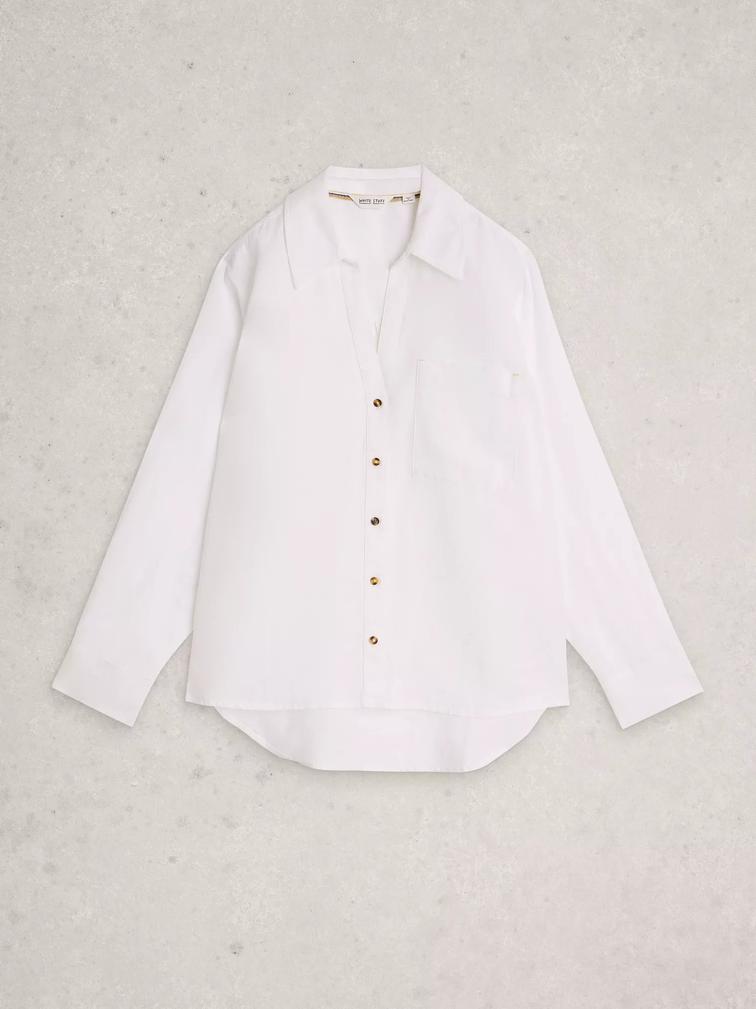 White Stuff Sadie Linen Boyfriend Shirt Brilliant White