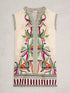 White Stuff Jilly Linen Dress Natural Print