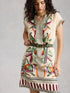 White Stuff Jilly Linen Dress Natural Print