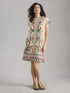 White Stuff Jilly Linen Dress Natural Print