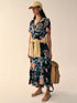 White Stuff Phoebe Midi Dress Navy Multi