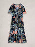 White Stuff Phoebe Midi Dress Navy Multi