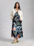 White Stuff Phoebe Midi Dress Navy Multi