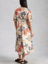 White Stuff Kate Button Through Midi Dress Ivory Print