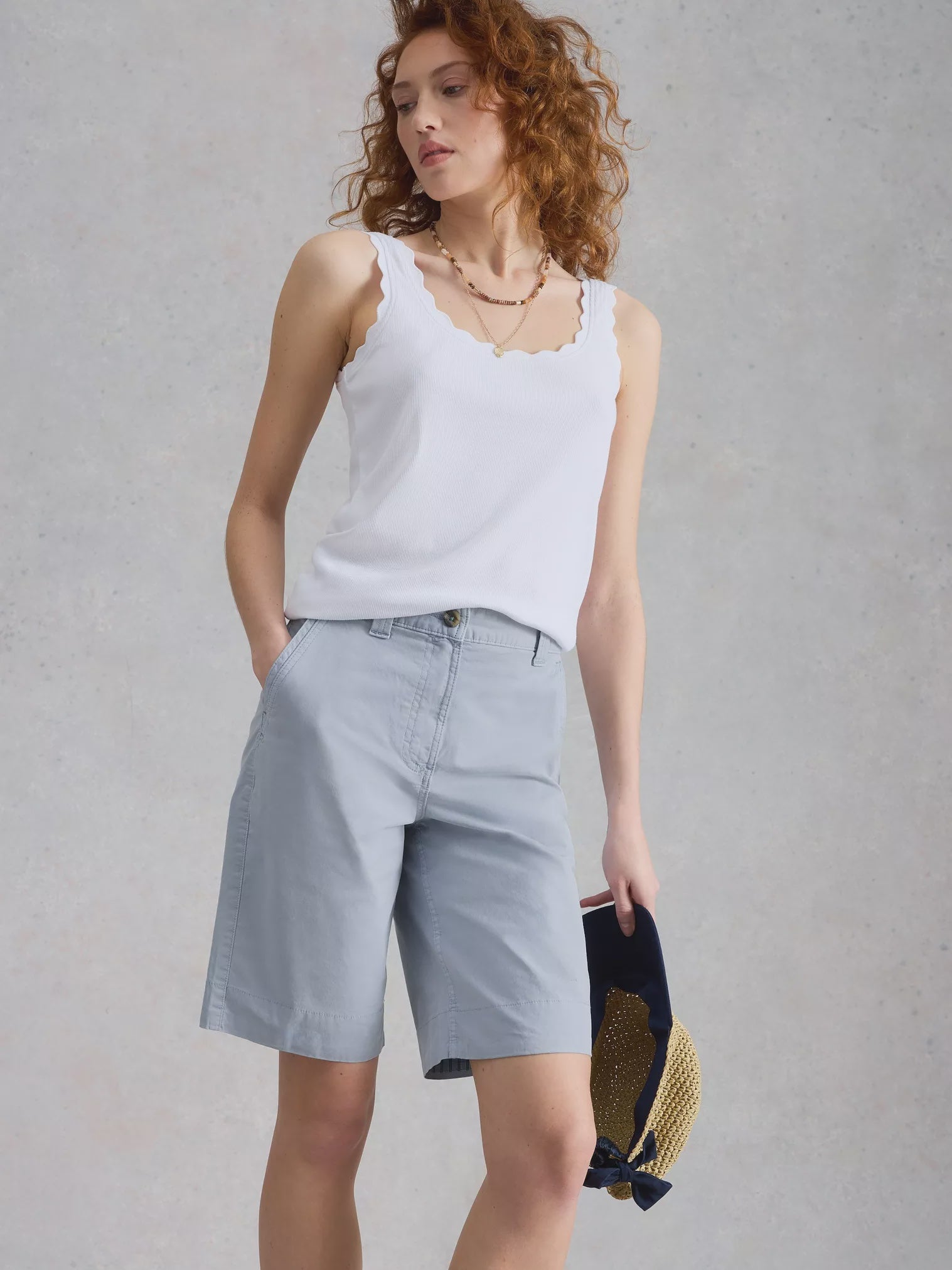 White Stuff Heidi Chino Short Light Blue