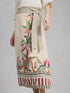 White Stuff Alba Linen Blend Wrap Skirt Natural Print