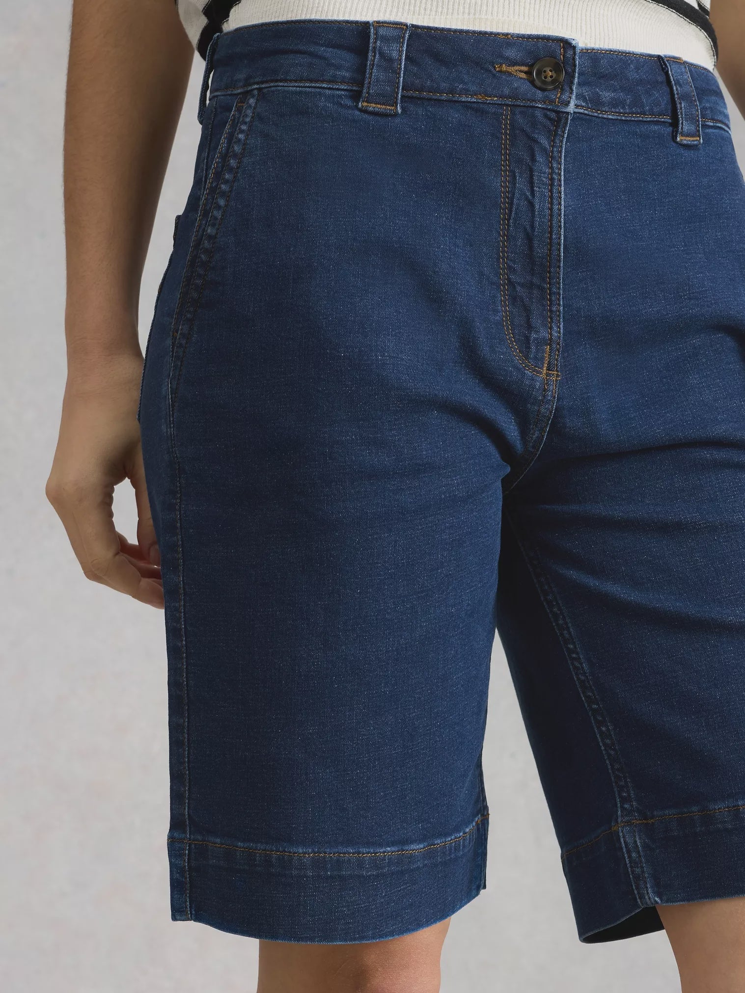 White Stuff Heidi Denim Short Mid Denim