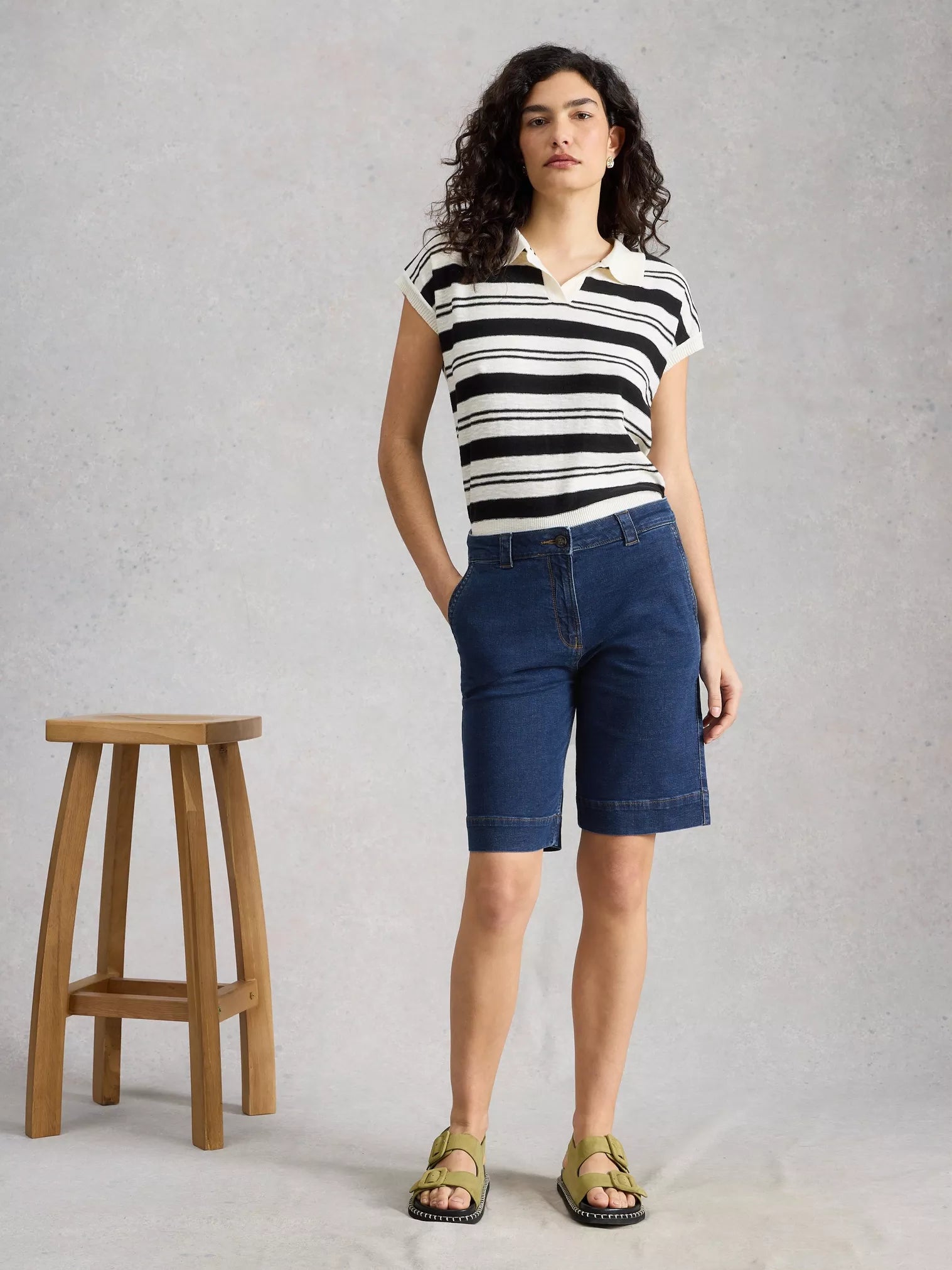 White Stuff Heidi Denim Short Mid Denim