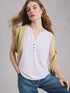 White Stuff Nora Texture Notch Vest Brilliant White